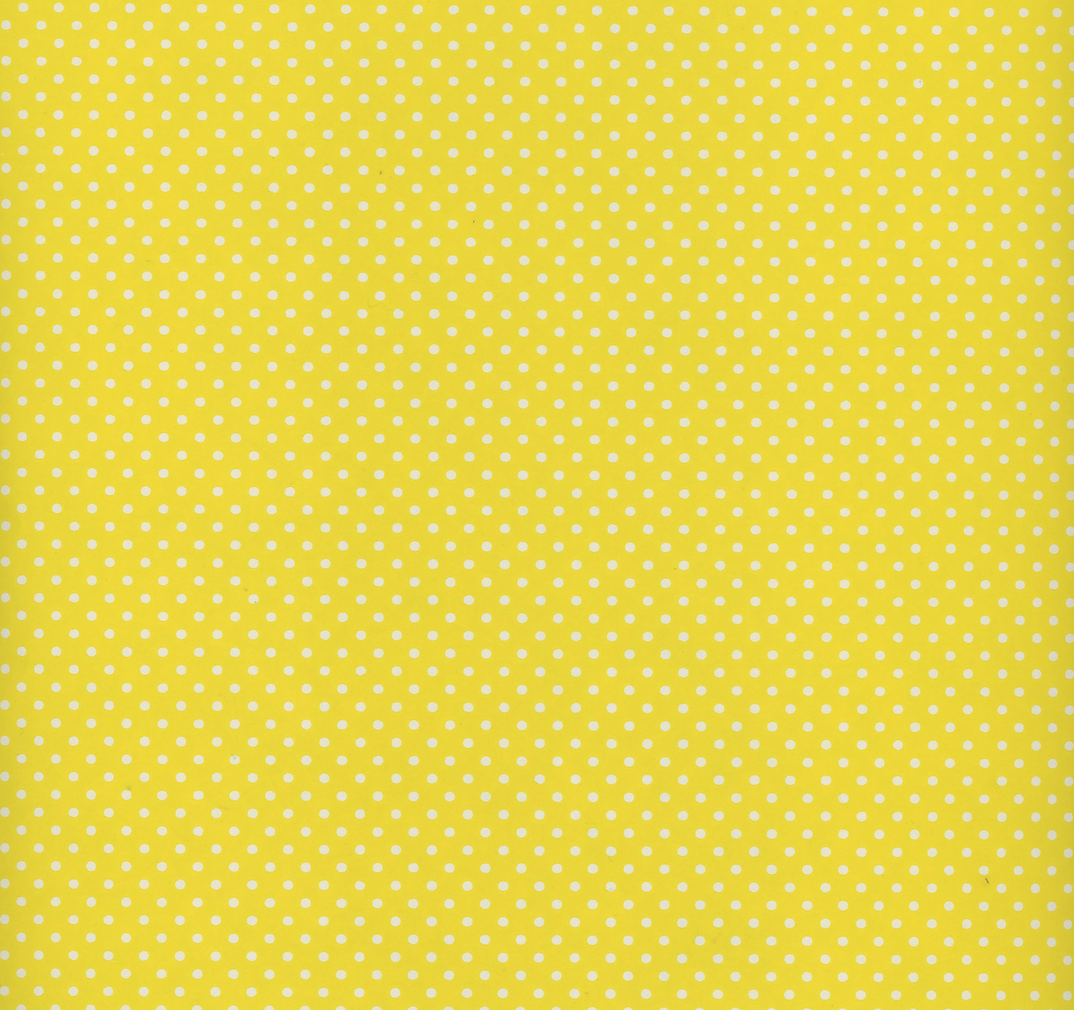 Teenie Weenie Yellow White Polka Dot Vintage Paper